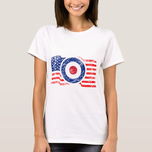 Roundel Mods USA Target Scooter T-Shirt (Front)