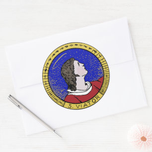 Roundel of St Viator of Lyon the Catechist (LD 01) Classic Round Sticker