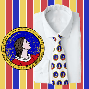 Roundel of St Viator of Lyon the Catechist (LD 01) Tie