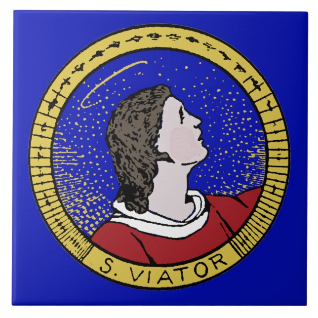 Roundel of St Viator of Lyon the Catechist (LD 01) Tile (Front)