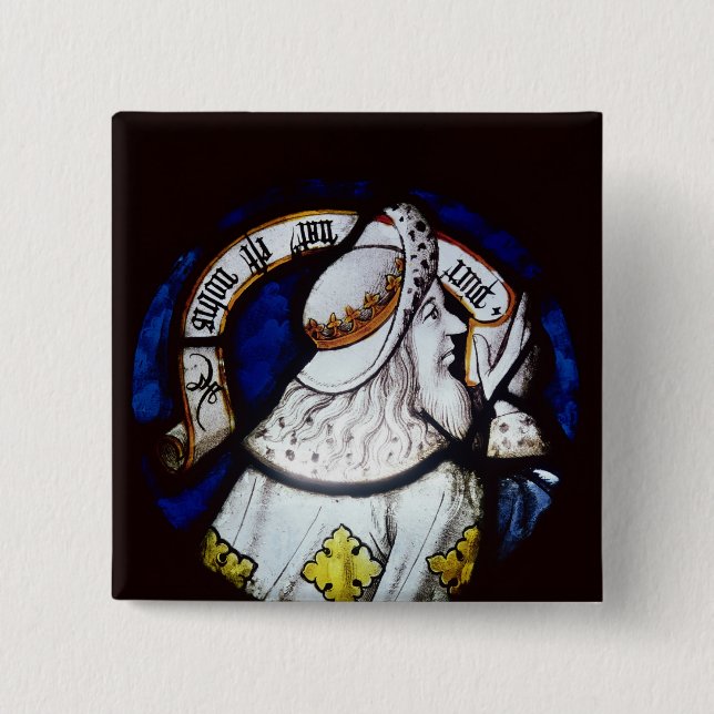 Roundel of the prophet Isaiah 15 Cm Square Badge (Front)