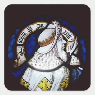 Roundel of the prophet Isaiah Square Sticker