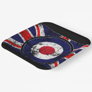 Roundel Target Mods UK Target Union Jack Paper Plate
