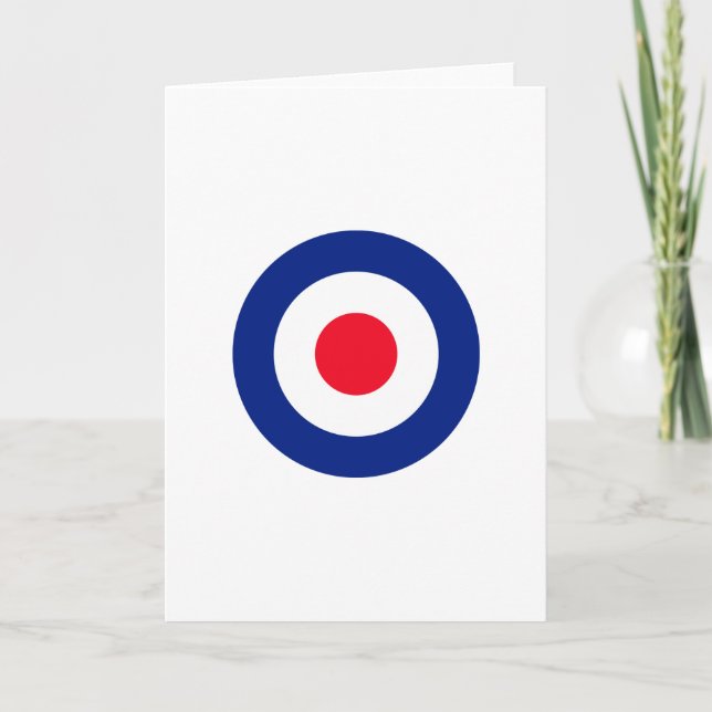 Roundel Target Symbol Graphic Holiday Card (Front)