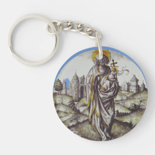 Roundel with Saint John The Baptist Key Ring