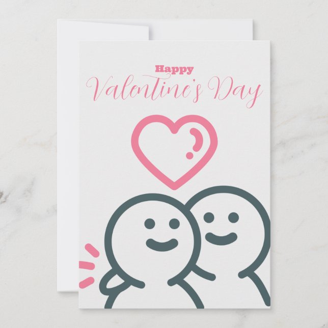 Roundhead Valentine's Day Holiday Card (Front)