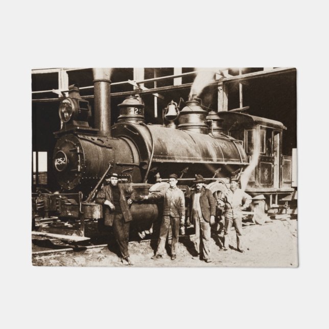 Roundhouse at Battle Creek Michigan Grand Trunk Doormat (Front)