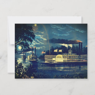 "Rounding a Bend" on the Mississippi: Postcard