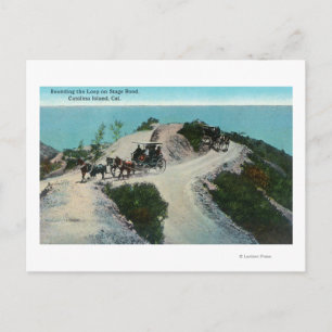 Rounding the Loop on Stage Road Postcard