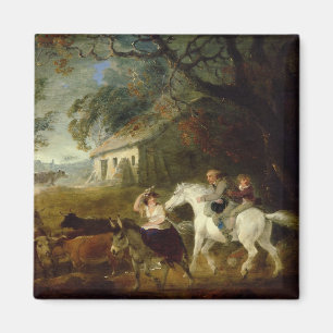 Rounding up before the Storm, 1805 (oil on panel) Magnet