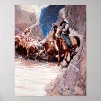 Rounding Up Western Art by NC Wyeth