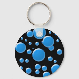 rounds on black key ring