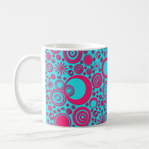 Rounds, Pink-Aqua Coffee Mug