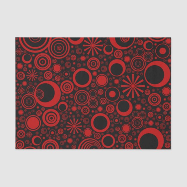 Rounds-Red-Black-TISSUE WRAPPING PAPER (Front)