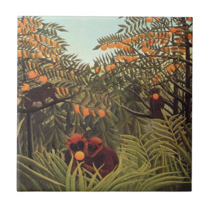 Rousseau - Apes in the Orange Grove Tile
