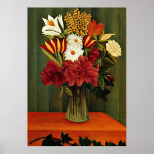 Rousseau - Bouquet of Flowers with an Ivy Branch Poster