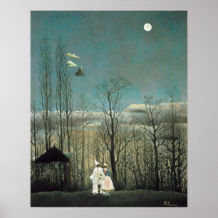 Rousseau Carnival Evening Painting Poster