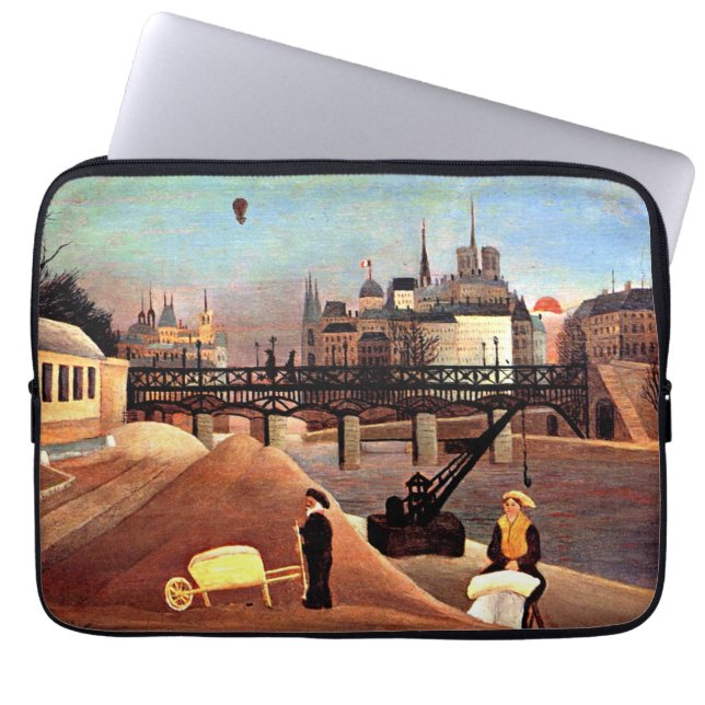 Rousseau - Ile Saint Louis and Notre Dame Laptop Sleeve (Front)