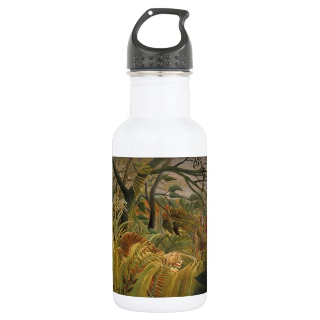 Rousseau Jungle Tropical Tiger Art 532 Ml Water Bottle (Front)