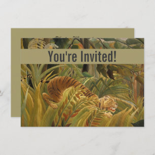 Rousseau Jungle Tropical Tiger Art Invitation