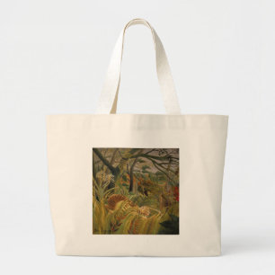 Rousseau Jungle Tropical Tiger Art Large Tote Bag