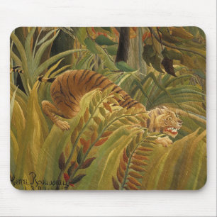 Rousseau Jungle Tropical Tiger Art Mouse Mat