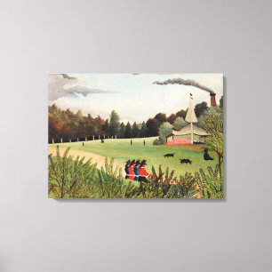Rousseau - Landscape and Four Young Girls Canvas Print