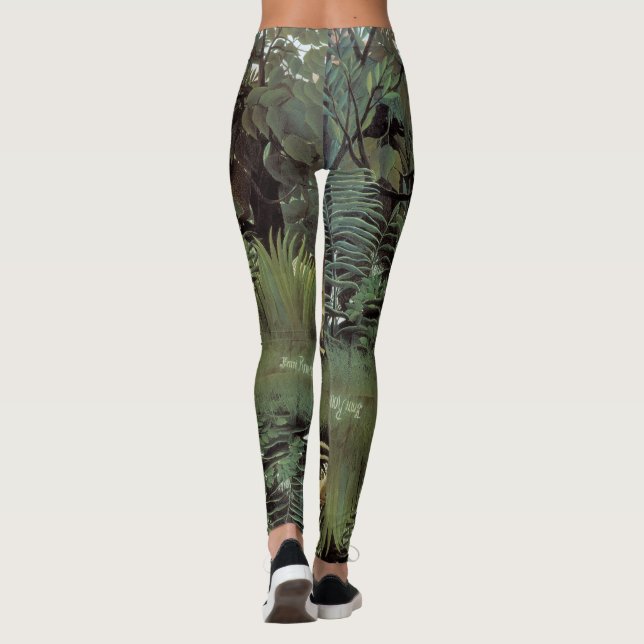 Rousseau’s Hungry Lion art leggings (Back)