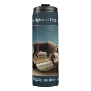 Rousseau’s Sleeping Gypsy art custom text tumbler