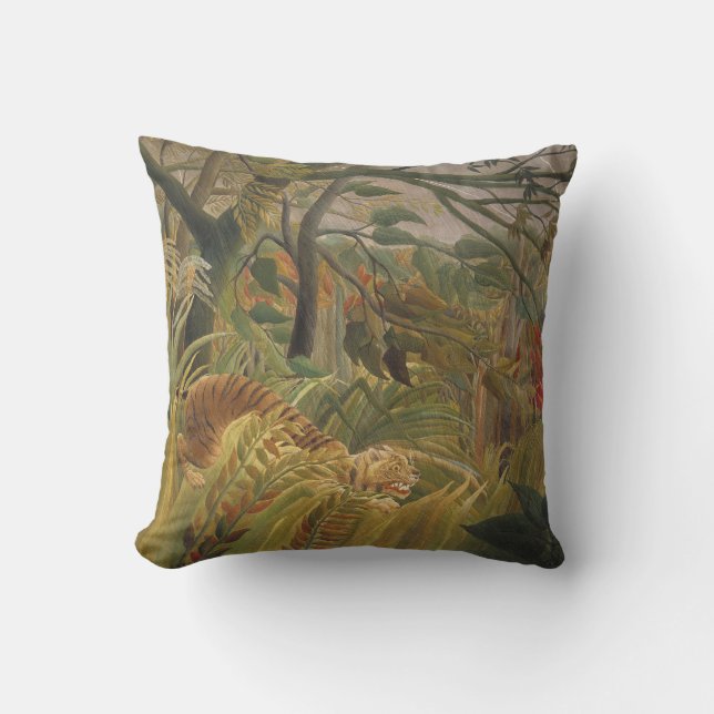 Rousseau’s Tiger throw pillow (Front)