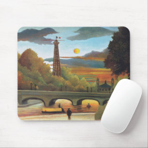 Rousseau Seine and Eiffel-tower in the Sunset Mouse Mat