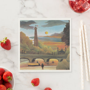 Rousseau - Seine and Eiffel Tower Napkin