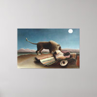 Rousseau Sleeping Gypsy Lion Painting