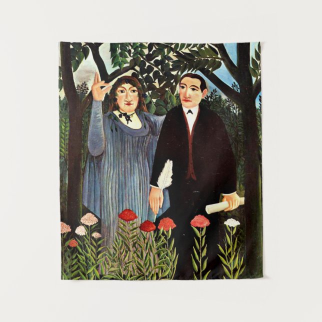 Rousseau - The Muse Inspiring the Poet Tapestry (Front)