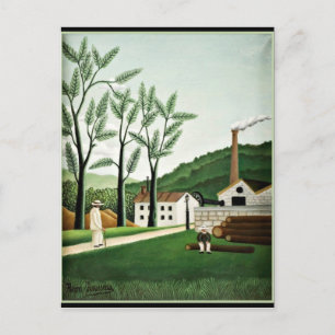 Rousseau - The Sawmill at Bievres , fine art Postcard