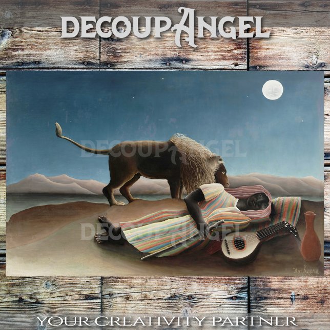 Rousseau- The Sleeping Gypsy Decoupage Tissue Paper (Creator Uploaded)