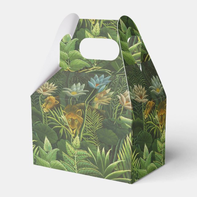 Rousseau Tropical Jungle Lion Painting Favour Box (Front Side)