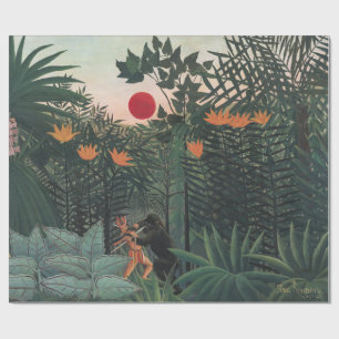 Rousseau - Tropical Landscape, Indian and Gorilla Wrapping Paper