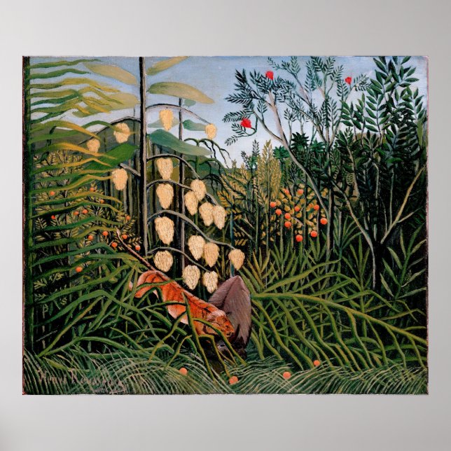 Rousseau's Struggle between Tiger and Bull (1909) Poster (Front)