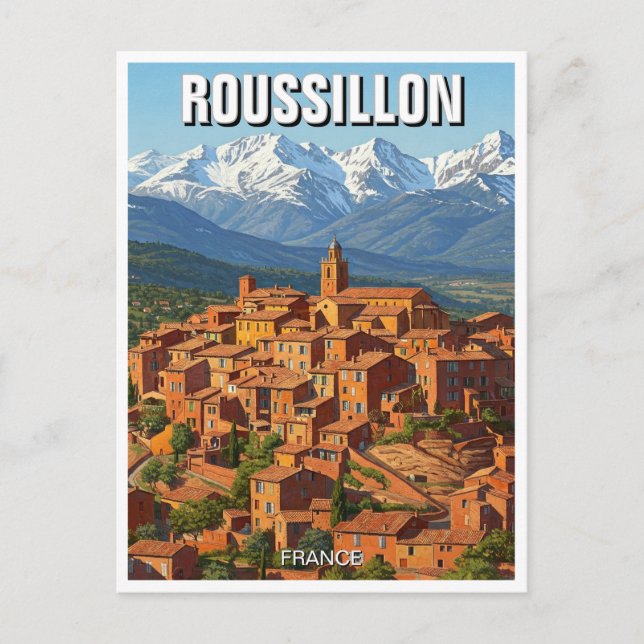 Roussillon France Travel Postcard (Front)