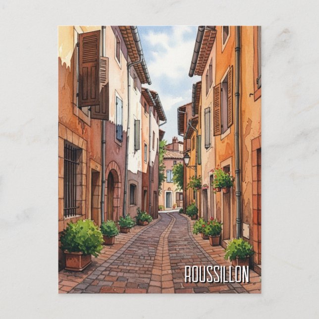 Roussillon France Travel Postcard (Front)