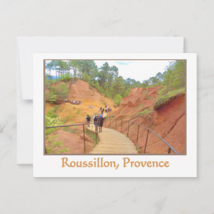 Roussillon, Provence,ochre and rose colored cliffs Postcard