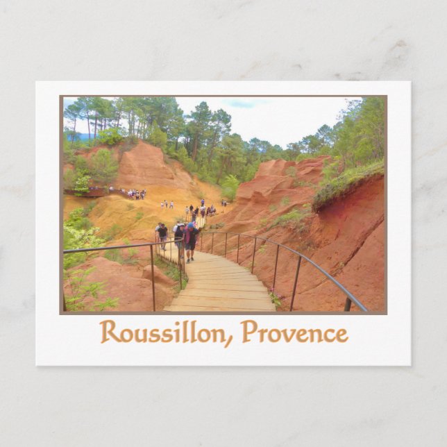 Roussillon, Provence,ochre and rose coloured cliff Postcard (Front)