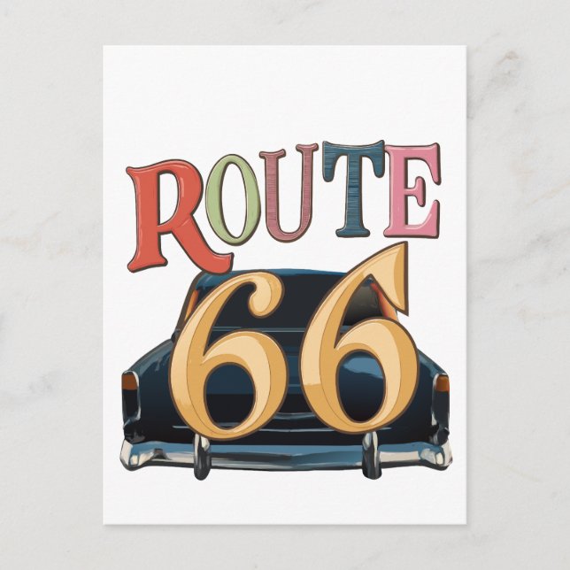 rout 66-US  Holiday Postcard (Front)