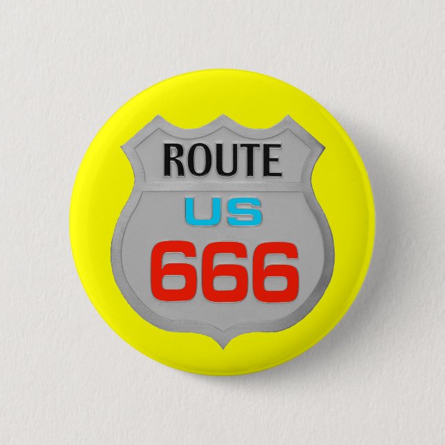 route666 6 cm round badge (Front)