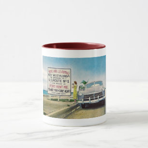 Route 1, Key West, Florida Retro Vintage Mug
