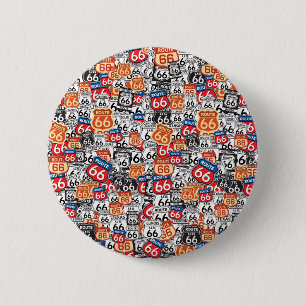 Route 66 6 cm round badge