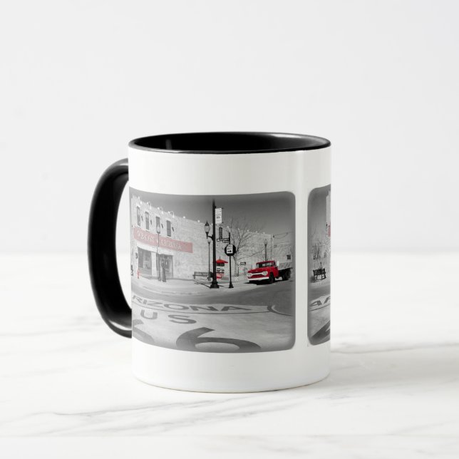 Route 66 Americana Mother Road Winslow Arizona Mug (Front Left)
