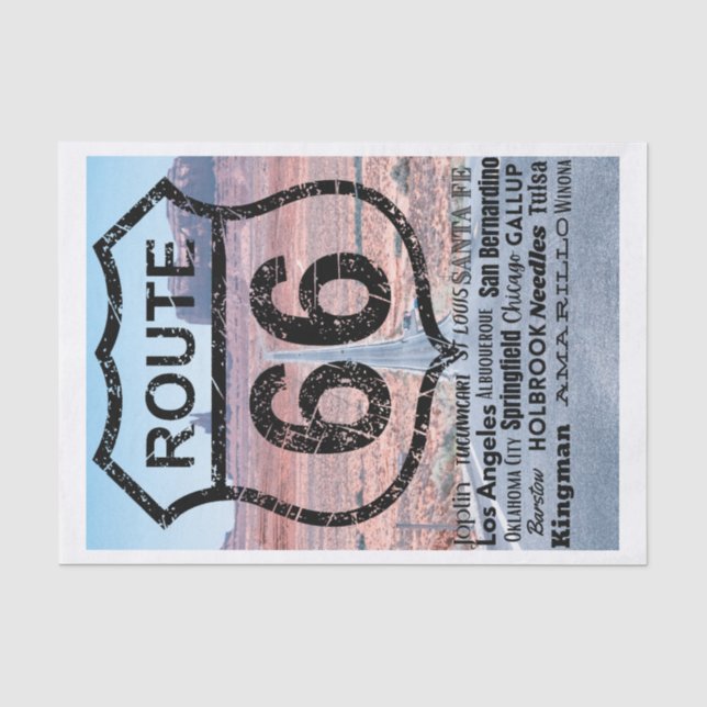 Route 66 Americana Tissue Paper (Front)