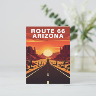 Route 66 Arizona Desert Vintage Travel Postcard